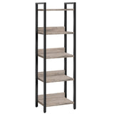 MAHANCRIS Bookshelf, 5-Tier Bookcase, Standing Book Shelf for Small Space, Storage Shelf Organizer, for Living Room, Bedroom, Study, Balcony, Greige and Black BKHG5501 MAHANCRIS