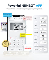 NIIMBOT B1 Label Maker Machine with Tape, Thermal Label Printer Easy to Use for Office Supplies, Home, Business, 2 Inch Label Maker with 2'' x1.18'' Labels-230pcs/Roll NIIMBOT