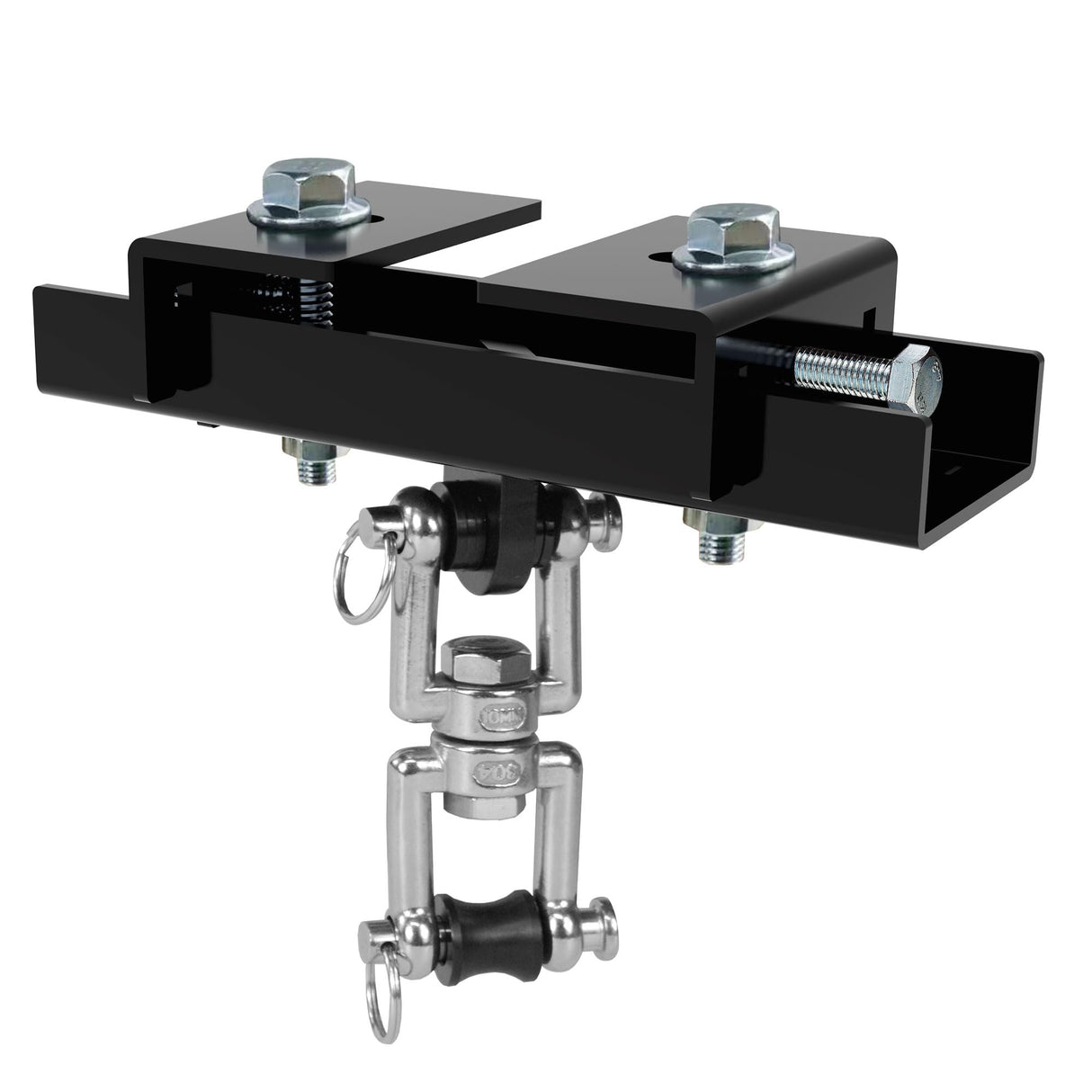 Punching Bag Hanger,Beam Clamp Heavy Bag Mount,Heavy Duty Holder for Boxing,Heavy Bag hangerStainless Steel Swivel Chain with Carabiner (3.5 to 5.5") Foozet