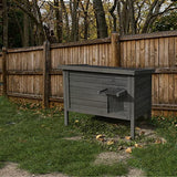 GDLF Outdoor Cat House Feral Cat Enclosure 100% Insulated All-Round Foam Weatherproof Solid Wood Large Size for Multiple Cats 34.5" L*21.5" W*27.2" H GDLF