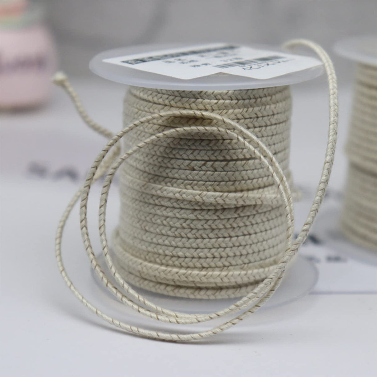 260 Foot Candle Wick, 24 PLY Braided Candle Wick Spool, Cotton & Paper Interwoven Core, Candle Wicks for Candle Making, Candle Wick Roll for DIY Candle Craft Making TOKAYIFE