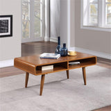 Boraam Zebra Series Halmstad Coffee Table, Rich Walnut Boraam