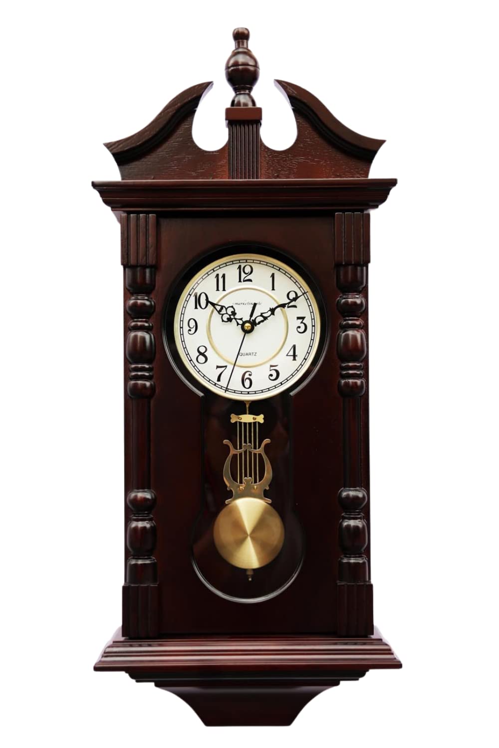 Vmarketingsite Grandfather Wall Clocks Battery Operated for Living Room Decor, Traditional Wood Wall Pendulum Clock with Westminster Chime, Makes A Great Housewarming Or Birthday Gift Vmarketingsite