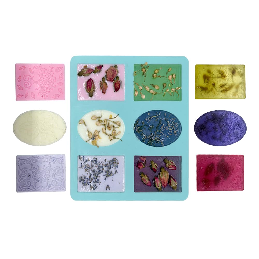 TinMeZor Soap Making Kit for Adults - DIY Natural Soap Supplies Glycerin & Shea Butter Soap Base with Soap Molds, Dried Flowers, Dye and Fragrances- DIY Craft Kit TinMeZor