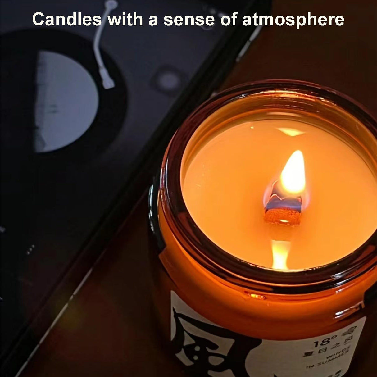 50pcs Natural Wooden Candle Wicks Kit - 5.1 X 0.5 Inch, Crackling Wicks with Stand for DIY Candle Making Craft Phinicco