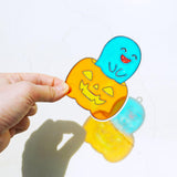 Winlyn 30 Sets Halloween Suncatchers Ornaments Decorations DIY Window Paint Art Suncatchers Halloween Craft Kits Jack-O'-Lantern Ghost Spider Sun Catchers for Kids Classroom Activities Art Project Winlyn