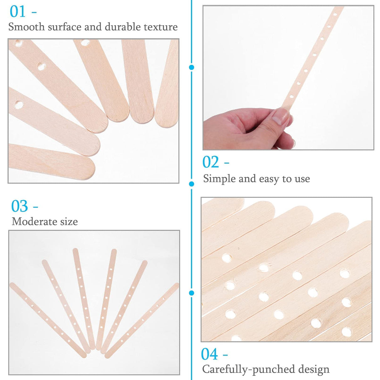 Wooden Candle Wick Holders Pack of 100pcs Wick Centering Devices Candle Wick Bars for Candle Making … (7.1inch - 100pcs) ANTUNIHOD