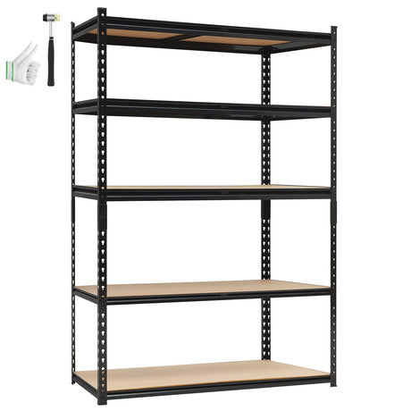 Heavy Duty Garage Shelving Units,5-Tier Adjustable Storage Shelves,36 x 24 x 72in,Loads 3000 LBS,Adjustable Garage Storage Shelving, Metal Storage Utility Racks Shelf Unit Garvee
