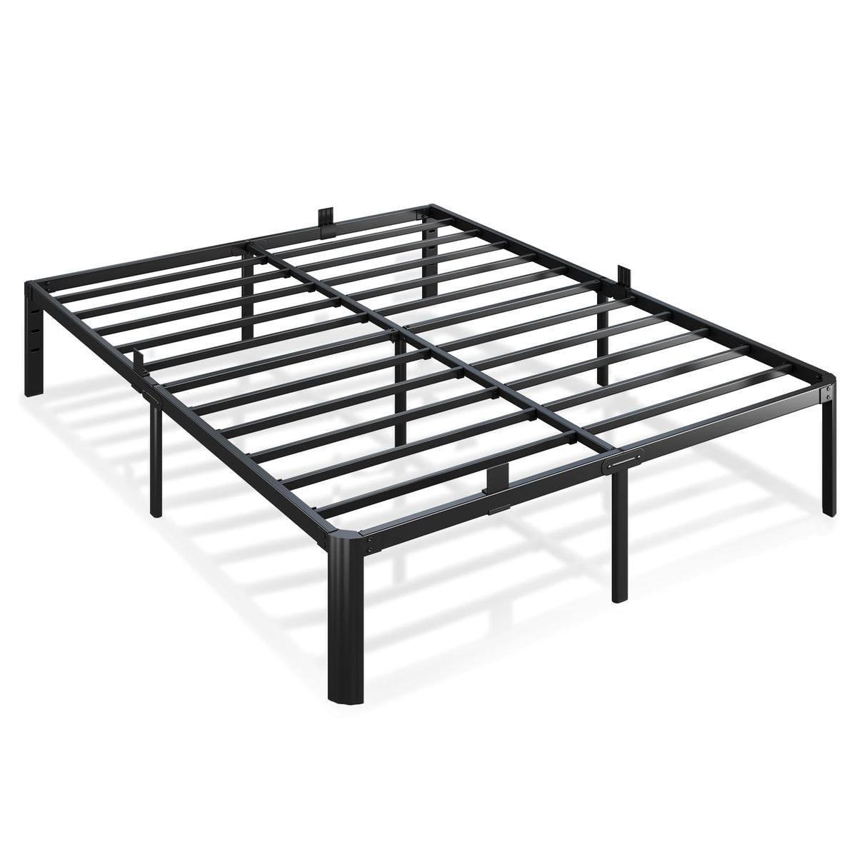 Metal Bed Frame King Size, 14 Inch 3500 lbs Heavy Duty Platform Bed FramesSteel Slats Noise Free No Box Spring Needed, Easy Assemble Sturdy Bedframe with Storage and Mattress Retainers BOLTRISE