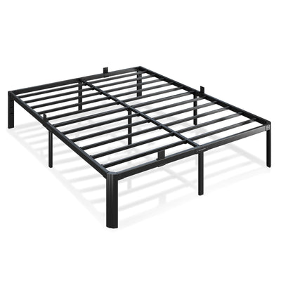 Metal Bed Frame King Size, 14 Inch 3500 lbs Heavy Duty Platform Bed FramesSteel Slats Noise Free No Box Spring Needed, Easy Assemble Sturdy Bedframe with Storage and Mattress Retainers