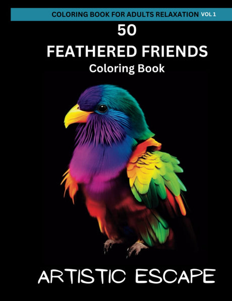 Coloring Books For Adults Relaxation: 50 Feathered Friends, Beautiful Animals And Birds Mandala Coloring Book For Adults: Birds Coloring Book For Adults, Beautiful Birds Coloring Book For Adults Majosta
