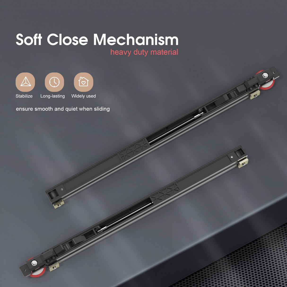 32" Concealed Sliding Barn Door Hardware Kit with Soft Close Mechanism for 24-28in Passage Opening, Hidden Aluminum Track System, Wall Mount for Interior Wooden Door (NO Door) CEAKIAN