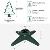 HarcoHome Live Christmas Tree Stand - 8ft Real & Artificial Tree Fit, Sturdy Green Christmas Tree Holder with Spike HarcoHome