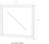 Kings Brand Furniture – 6-Piece Gray Wood with Faux Leather Headboard King Bedroom Set. Bed, Dresser, Mirror, Chest, 2 Night Stands Kings Brand Furniture