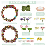 INFUNLY 264pcs/Set DIY Flower Crowns Making Kit Handmade Floral Crown Garland Kit Make Your Own Wreath Flower Headband Garland Hair Accessories for Wedding Birthday Party Favour INFUNLY