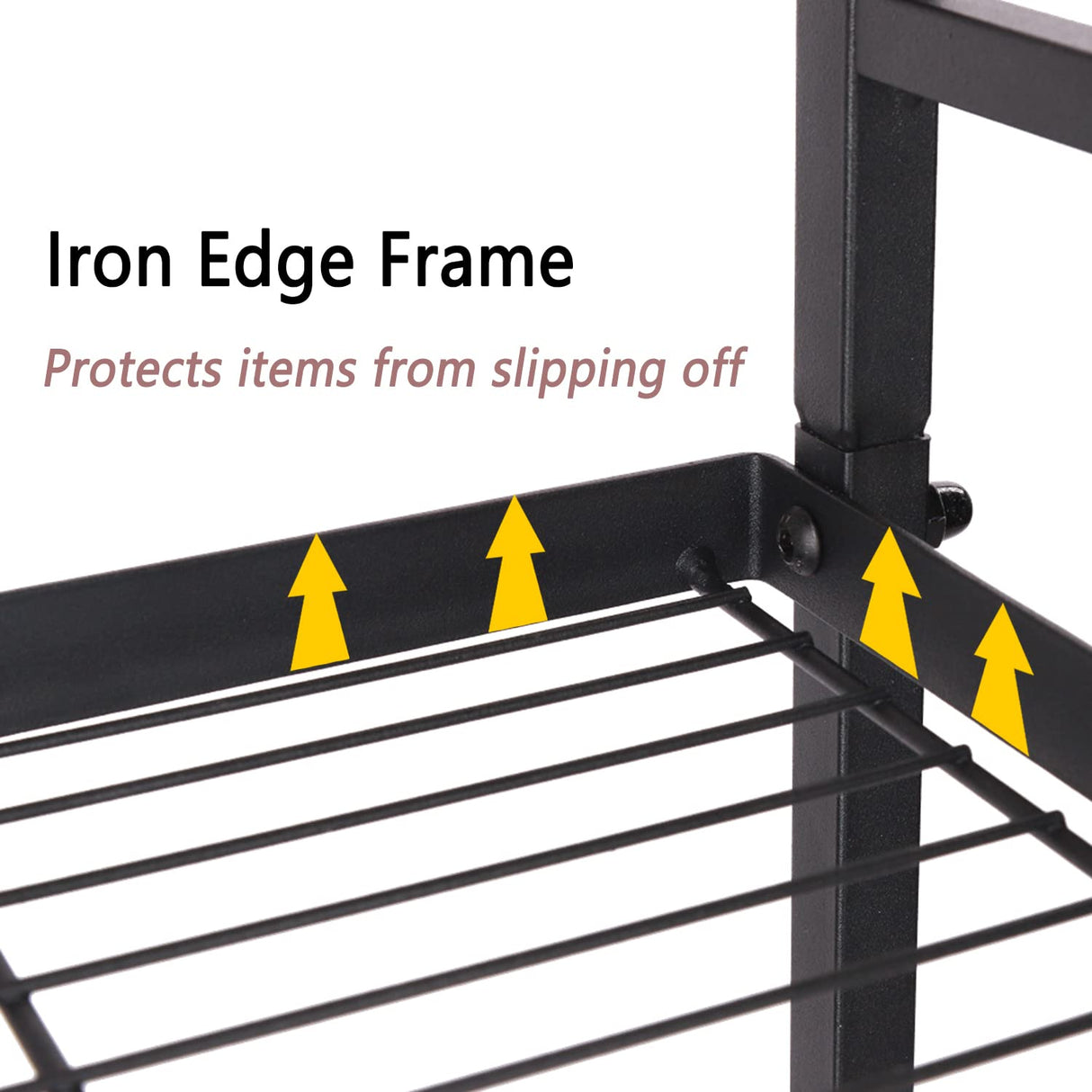 6-Wire Shelving Metal Storage Rack Shelves, Standing Storage Shelf Units for Laundry Bathroom Kitchen Pantry Closet(Black) Soywey