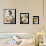 decorUhome 8x10 Picture Frame, Display Pictures 5x7 with Mat or 8x10 without Mat, Black Engineered Wood Photo Frame with Plexiglass for Wall & Tabletop Display, Picture Frames 8x10 Set of 1 decorUhome