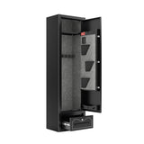 8-Gun Capacity Steel Rifle Safe for Long Guns and Pistols with Digital Lock Quick Access System, Removable Shelf,Scoped Rifle Gun Rack,LED Lighting,Bottom Drawer, Cold Rolled Steel Security Cabinet WEALTHGIRL