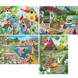 Bits and Pieces – 4-in-1 Multi-Pack 500 Piece Jigsaw Puzzles for Adults – Jigsaw Puzzle Set Bundle by Artist Kathy Bambeck, Completed Puzzle Size: 16" x 20" Bits and Pieces
