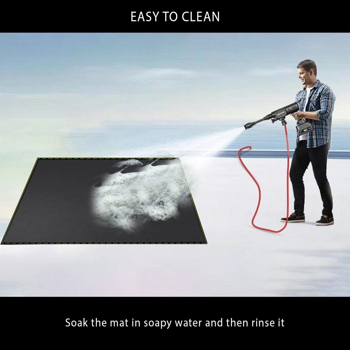 VCHOMY 40x60 Inch Under Grill Mat for Outdoor Grill Deck Patio Protector Extra Large Silicone Fireproof Waterproof Oil-Proof Fire Pit Matt BBQ Barbecue Pad VCHOMY