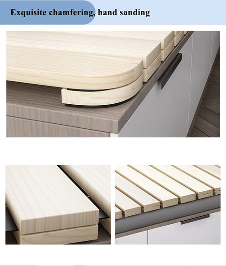 LOBOTOU Floor Bed Frame King Size, Breathable Moisture-Proof Bed Plate, Wood Roll-Type Slatted Bed Japanese Futon Mattress, Floor Sleep Bedding (King) LOBOTOU