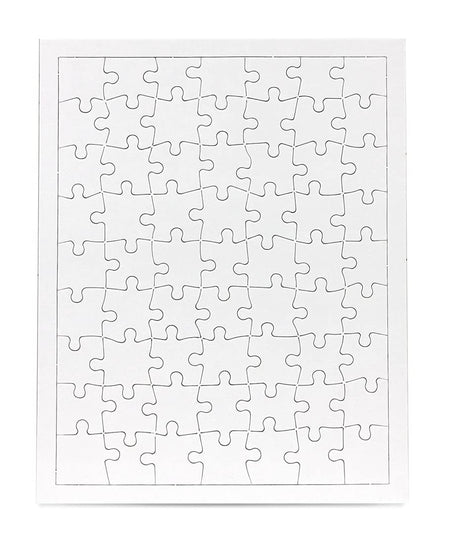 6 Blank Jigsaw Puzzles – 9.5 x 12 Inch, 63 Pieces Each – Hygloss DYI Party invites, Perfect for Decorating, Kids' Activities, Arts & Crafts or Party Favors - Puzzle Pieces to Draw On for Crafts Hygloss