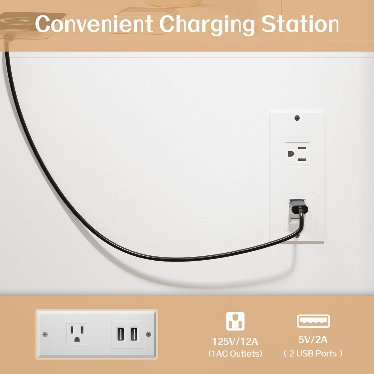 Haewon Vanity Desk with Mirror, 11 LED Lights and Power Outlet, Makeup Vanity Set with Storage Cabinet, Drawers and Chair, White Dressing Table with 3 Adjustable Light Modes for Bedroom Haewon