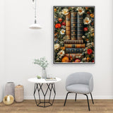 Book Paint by Numbers Kit for Adults Beginner, Flower Adult's Paint by Number Kits On Canvas, DIY Oil Painting Kits for Gift Home Wall Decor 16x20 Inch Clendo