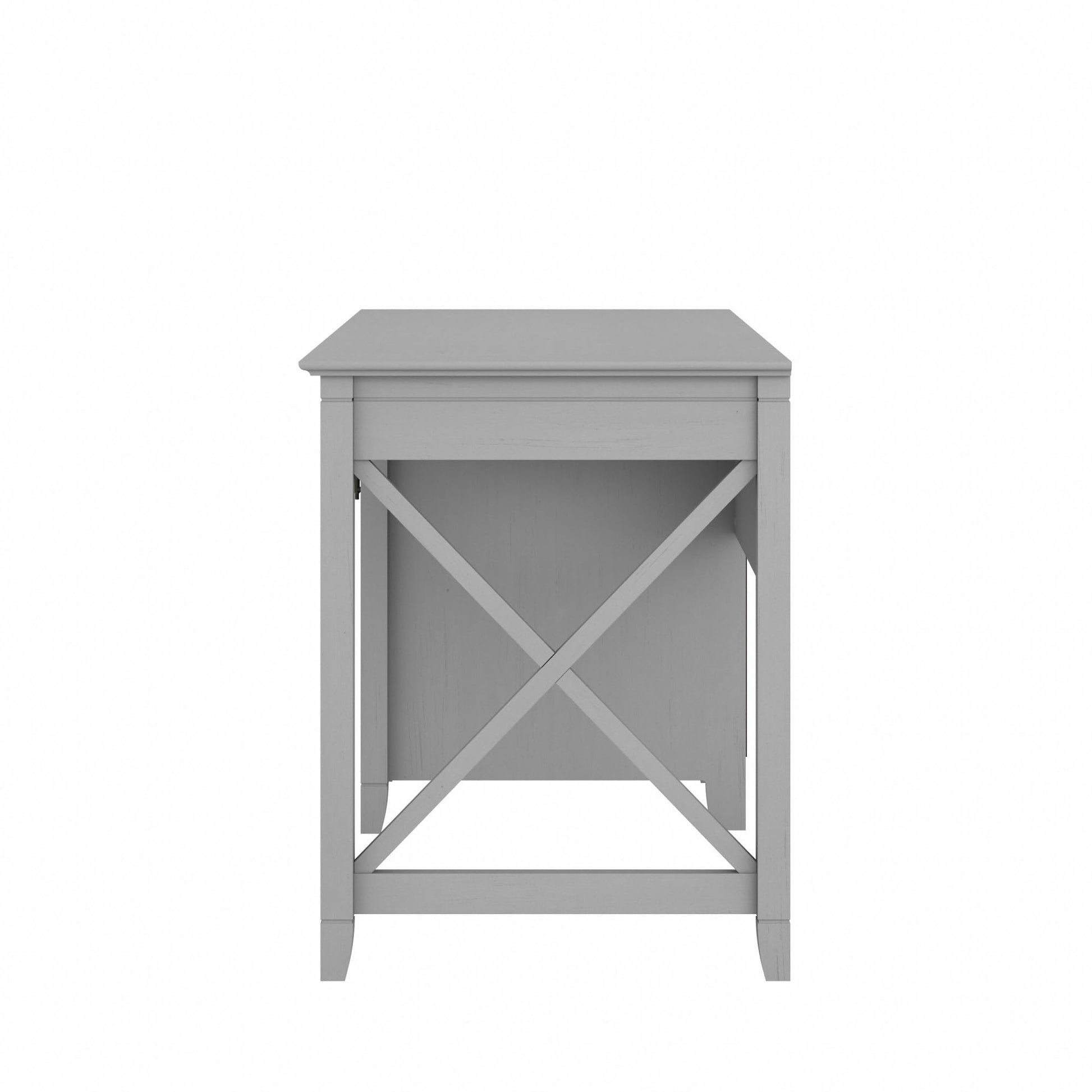 Bush Furniture Key West Computer Desk with Storage | Farmhouse PC Table for Home Office, 54W, Cape Cod Gray - WoodArtSupply