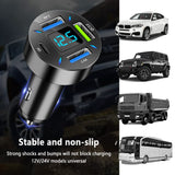 Car Charger 66W Super Fast Charging with USB PD&QC 3.0(Voltmeter&LED Lights) Universal Quick Charge for 12-24V Car Cigarette Lighter Plug,Compatible with iPhone 14 13 12,S22 S21 S20,iPad(Black) Aokdom