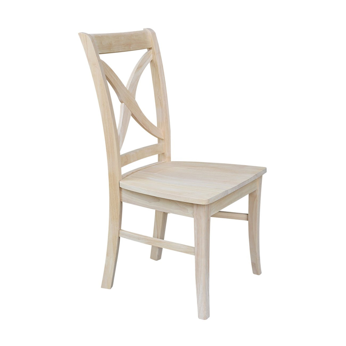 International Concepts Vineyard Curved X Back Dining Chair, Unfinished IC International Concepts