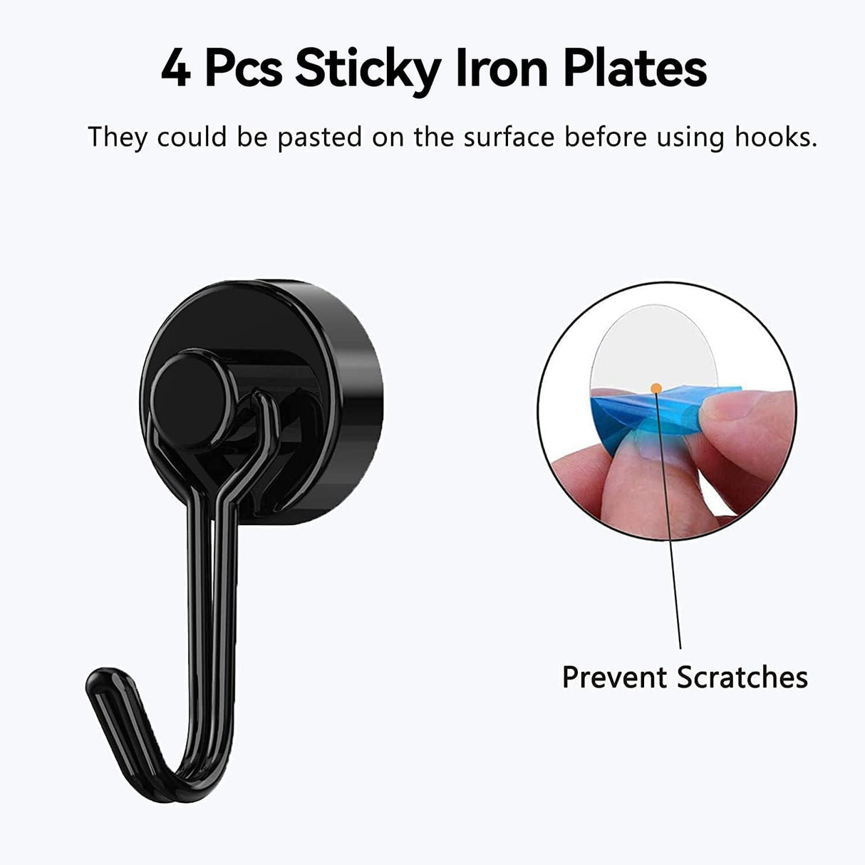 Tohoer Magnetic Hooks, Neodymium Magnets Hook Heavy Duty 30LBS with Rust Proof for Fridge, Refrigerator, Oven, Grill, BBQ, Key, Tools Holder, Kitchen, Outdoor, Hanging Wreaths, Utensil Hangers Tohoer