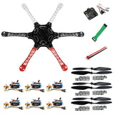 QWinOut F550 6-Axis Airframe RC Hexacopter Drone Kit DIY PNF Unassembly Combo Set with KK 2.3 Flight Controller ESC Motor Propeller QWinOut