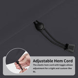 Easy-Going Patio Coffee Table Cover Small Outdoor Rectangular Table Cover, UV Resistant Waterproof Patio Furniture Cover (48" Lx28 Wx16 H, Gray/Dark Gray) Easy-Going