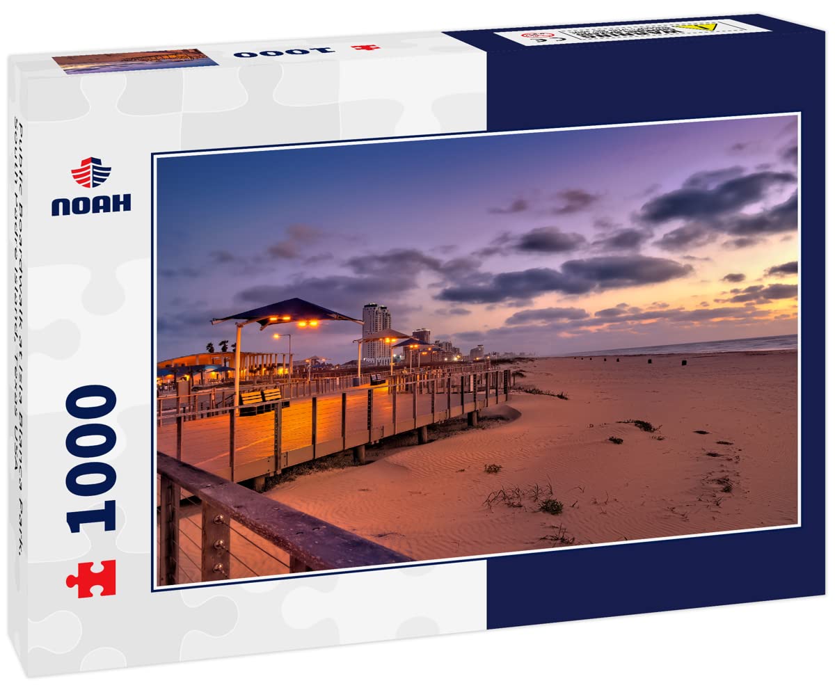 Noah Jigsaw Puzzle Public Boardwalk at Isla Blanca Park, South Padre Island, Texas USA 1000 Pieces WoodArtSupply
