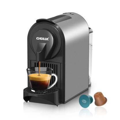 CHULUX Bafè-Pro Espresso Machine, Mini Espresso Machine for Nespresso Original Capsules, Single Serve Coffee Machine for Home Espresso & Lungo Maker, Italian ODE 20 Bar Pump, Metallic Gray