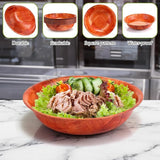 Rich&Richer Wooden Salad Bowl Set 6 Pcs - 8 Inch Salad Bowls Large Serving, Woven Wooden Bowls for Food, Mixing Bowls for Kitchen Set - Wood Salad Bowl Set Serving Bowls Rich&Richer