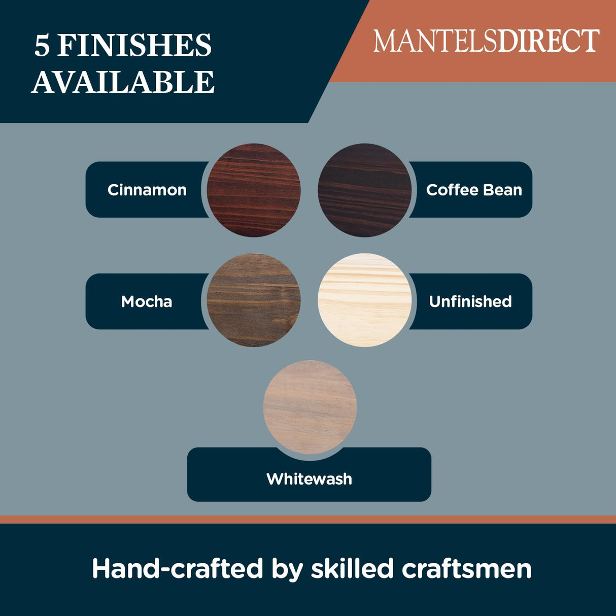 MANTELSDIRECT 60 Inch Floating Fireplace Mantel Wood Shelf in Unfinished - Austin from Mantels Direct | Wooden Rustic Wall Shelf Perfect for Décor and Electric Fireplaces MANTELSDIRECT