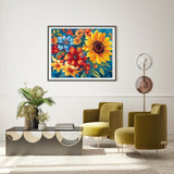 Natuyalo Paint by Numbers for Adults - DIY Adult Paint by Number Kits Painting on Canvas Sunflower Painting by Numbers for Beginners, Flowers Art Craft Kits for Adults (16x20 Inch) Natuyalo