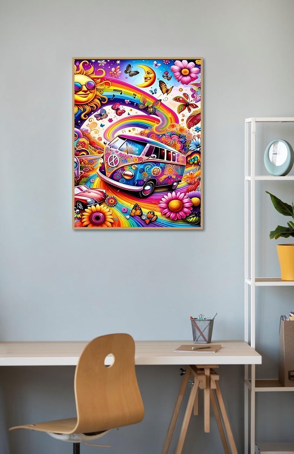 Tiwabb Car Diamond Art Kits for Adults,Diamond Painting Kits for Adults,5D Full Drill DIY Diamond Dot Gem Art Kit Wall Home Decor Arts Craft 15.75x11.81 inch Tiwabb