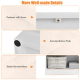 Giantex 3-Tier Modern White Cube Bookcase with Adjustable Shelves and Anti-Tipping Device Giantex