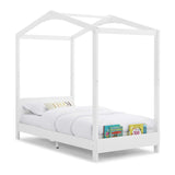 Delta Children Poppy House Wood Twin Bed, Platform Bed - No Box Spring Needed, Bianca White Delta Children
