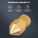 LAIHIFA 30PCS 3D Printer Nozzles, High Temperature&Wear Resistance, Better Thermal Conductivity Brass 3D Printer Nozzle 0.2mm, 0.3mm, 0.4mm, 0.5mm, 0.6mm, 0.8mm, 1.0mm for MK8, Ender 3, Creality CR10 LAIHIFA