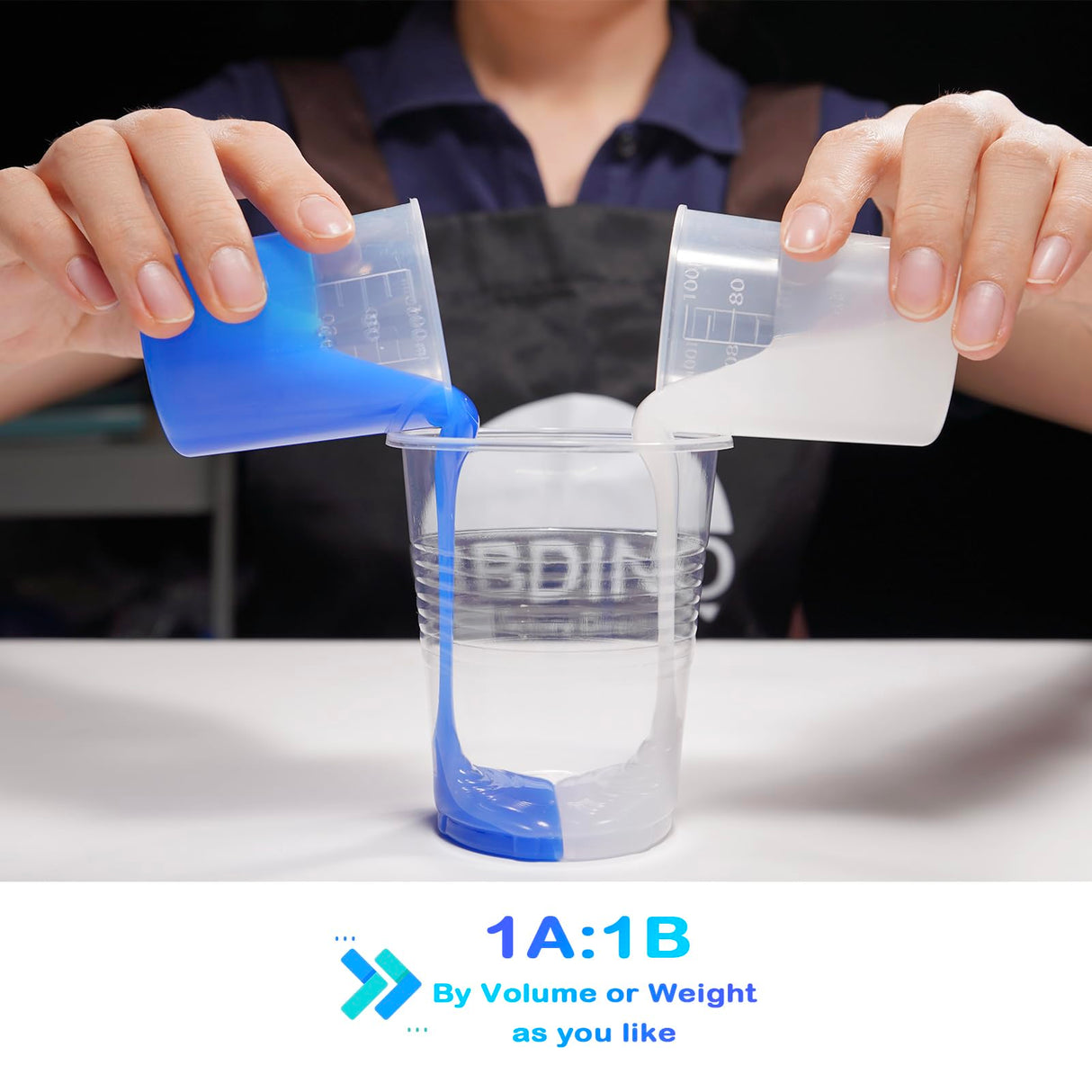 Silicone Mold Making Kit - Silicone for Mold Making 30A - Platinum Liquid Mold Making Silicone 2 Gallons with Tools Kit- 1:1 By Volume - Ideal for Resin Molds, Silicone Molds, Soap Molds Sapphire Blue BBDINO