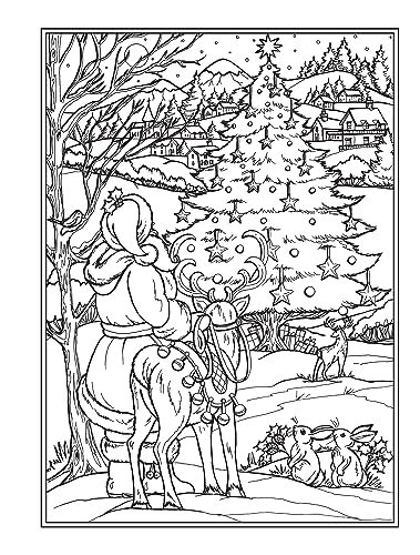 Creative Haven Enchanted Christmas Coloring Book (Adult Coloring Books: Christmas) Dover Publications