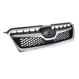 MUTUSAISI Front Bumper Upper Grille Chrome Grill Compatible with 2012-2016 Subaru Impreza/ 2013-2015 XV Crosstrek/ 2016 2017 Crosstrek MUTUSAISI