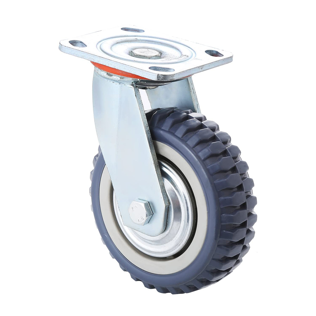 Chrov 6 Inch Heavy Duty Plate Casters Wheels Set of 4 Swivel Casters 1322lbs Smooth Silent 360 Degree Rotation Ball Bearing (2 with Brake Lock, 2 Without Brake) Chrov