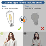 Industrial Semi Flush Mount Ceiling Light: Black Kitchen Lighting Fixtures Ceiling with Clear Glass - Vintage Hallway Light Fixtures E26 Bulb Included - 8.46” Light Fixtures Ceiling Mount for Foyer DINGLILIGHTING