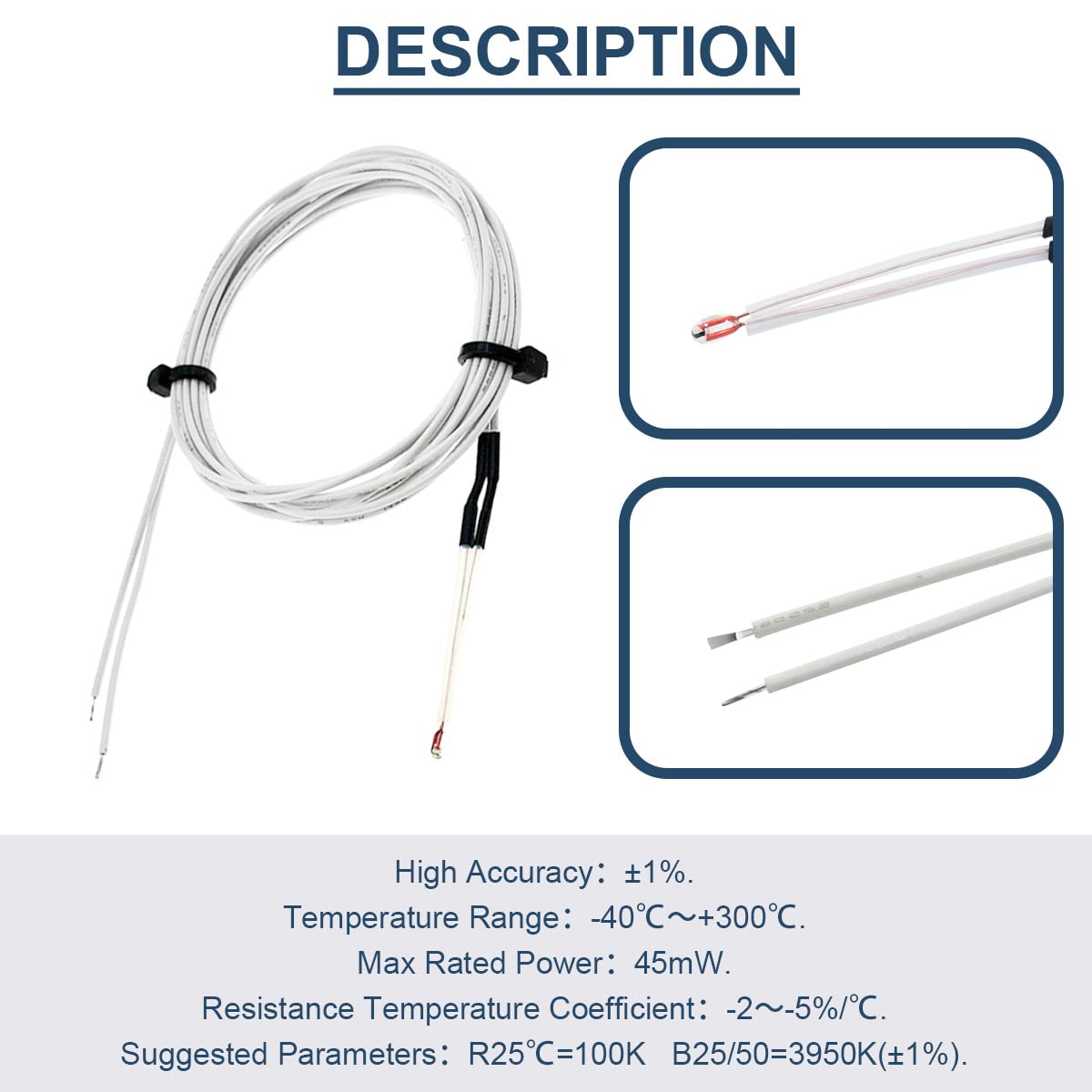 DAOKAI 4 Pcs 24V 40W 620 Ceramic Cartridge Heater Wire 1m & 3950 100K NTC Thermistor for 3D Printer with 12mm Heat Resistant Tape, 4 Pcs Heating Block Cotton - WoodArtSupply