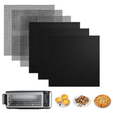 for Ninja Foodi Reusable Air Fryer Liners 12x12inch Non-Stick，Bottom of Toaster Oven Mat,3x Liners + 3x Mesh Sheets, Baking/Microwave/Grill,450°F,Pre-Cut Square for SP101/SP201/SP301/SP351 Sun3drucker